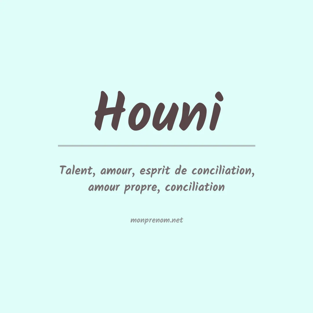 Signification du prénom Houni