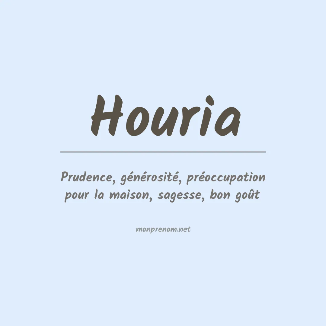 Prénom Houria