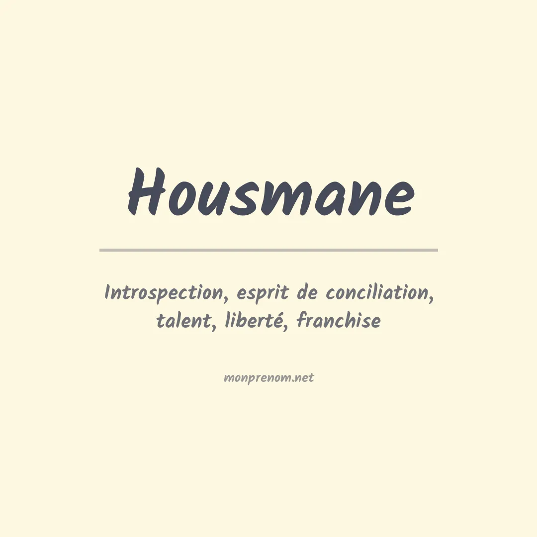 Prénom Housmane