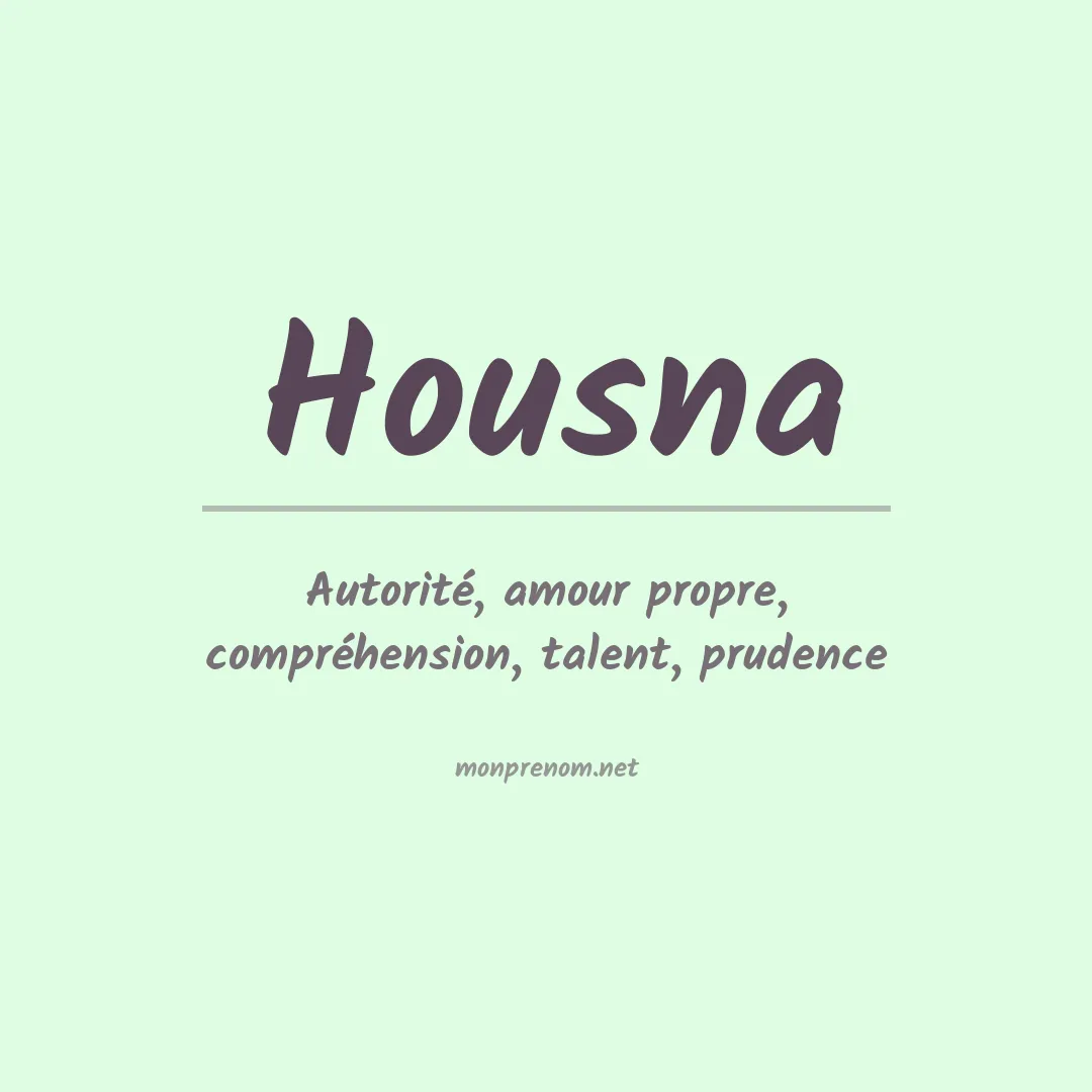 Prénom Housna