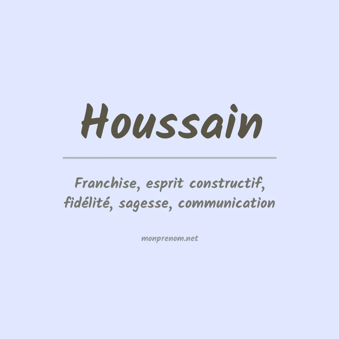 Signification du prénom Houssain
