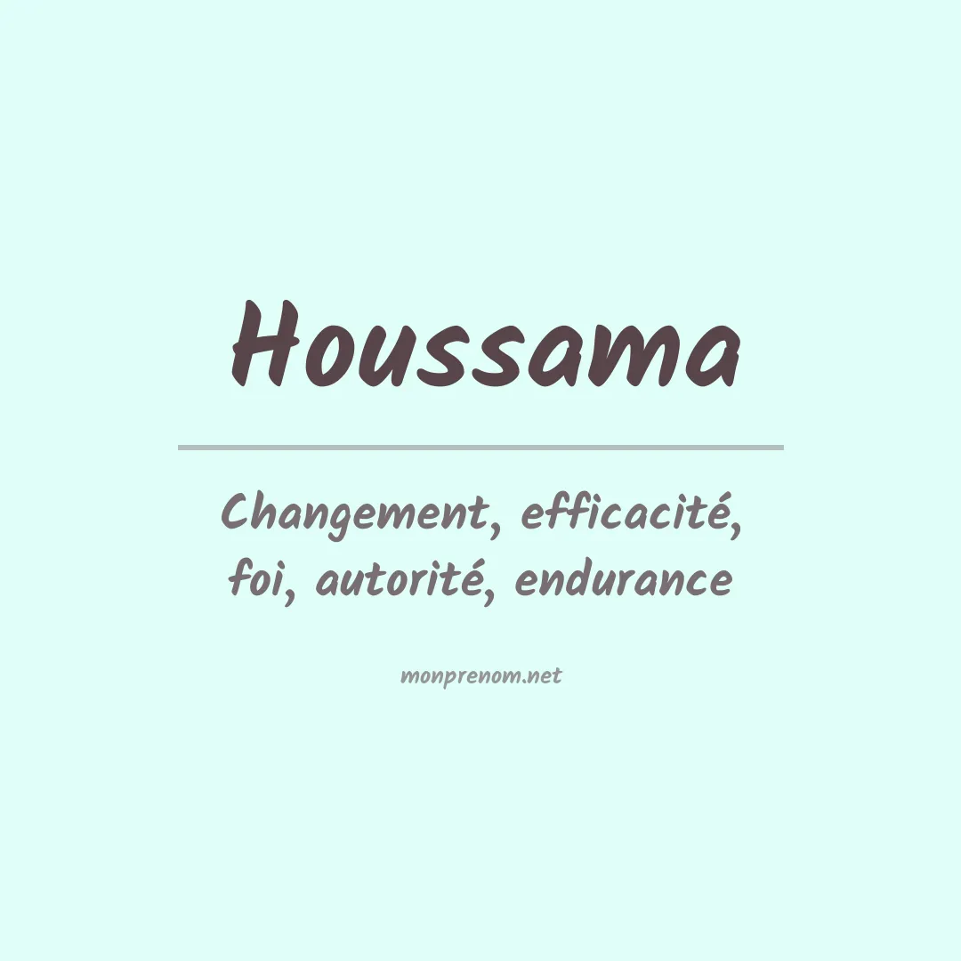 Signification du prénom Houssama