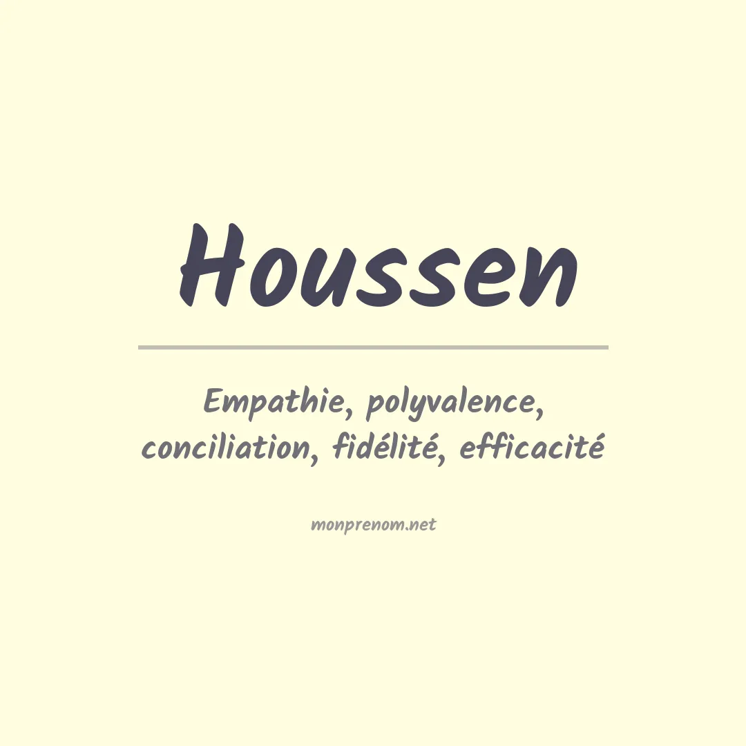 Signification du prénom Houssen
