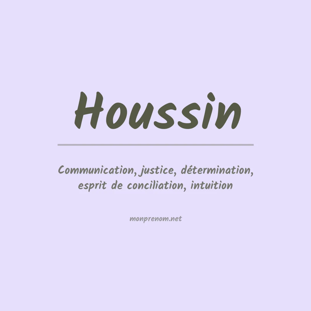 Signification du prénom Houssin