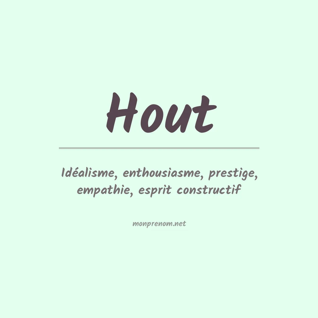 Prénom Hout