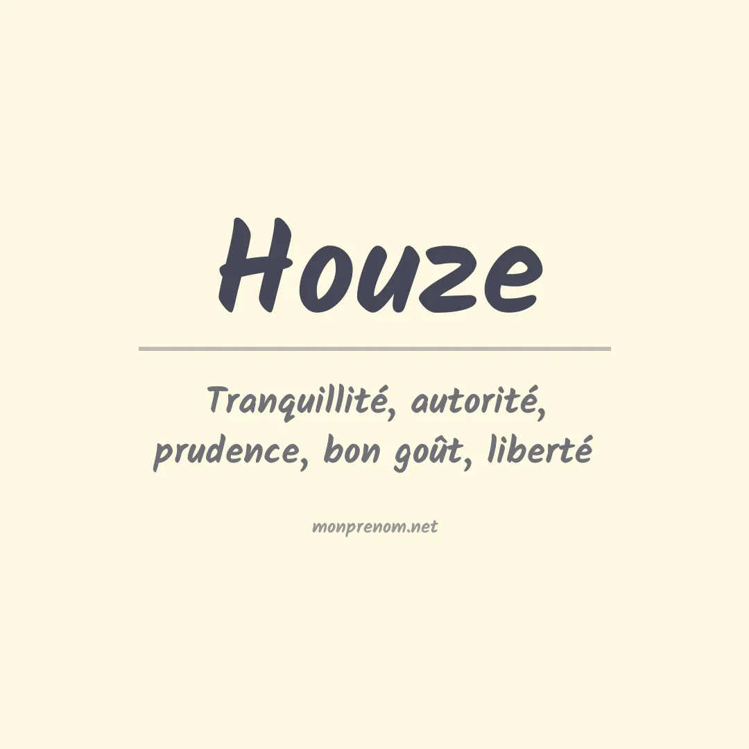 Prénom Houze
