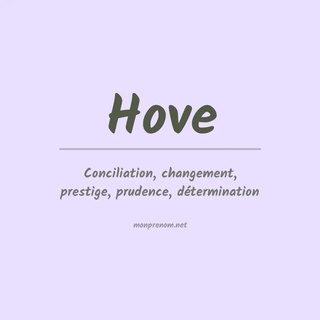 Prénom Hove