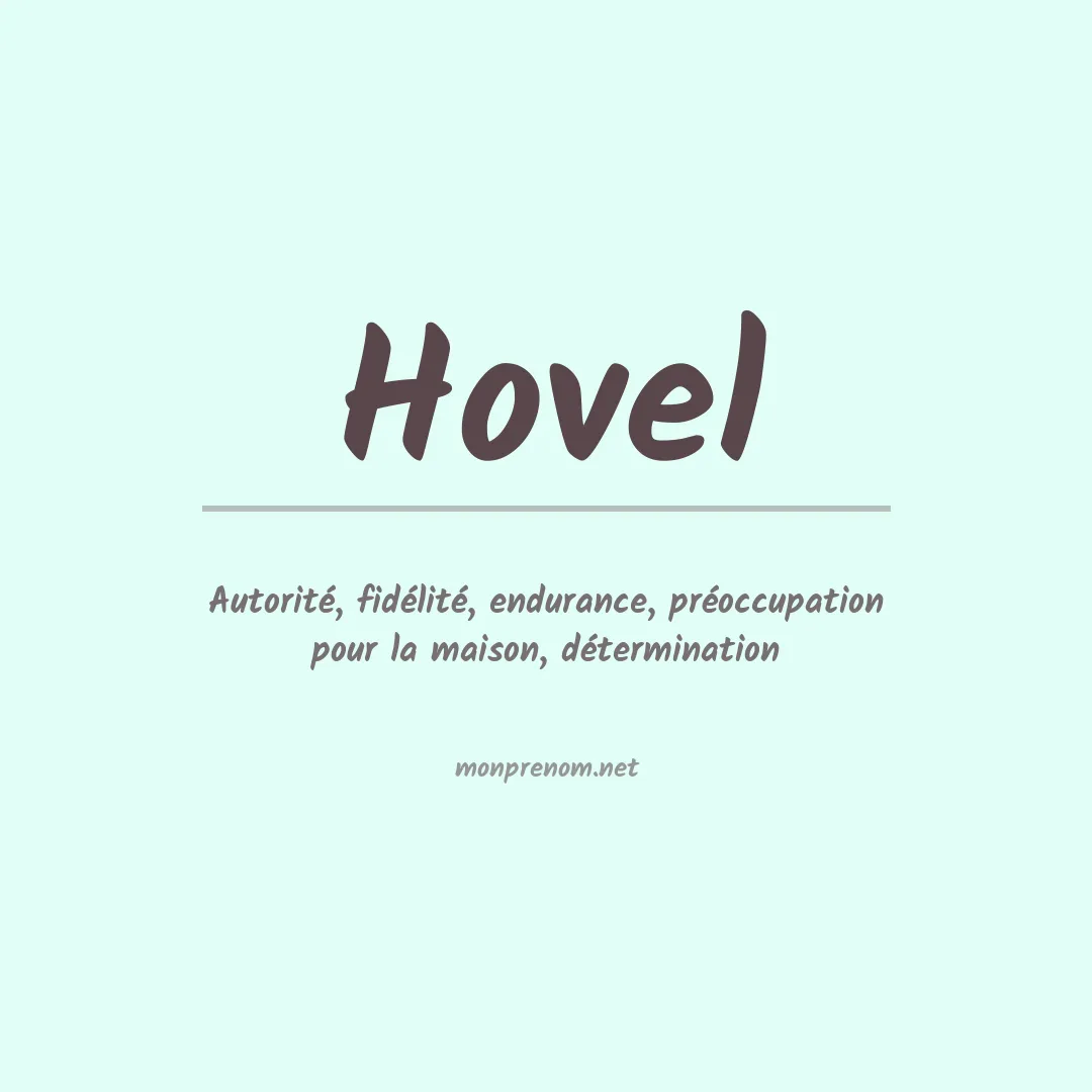 Prénom Hovel