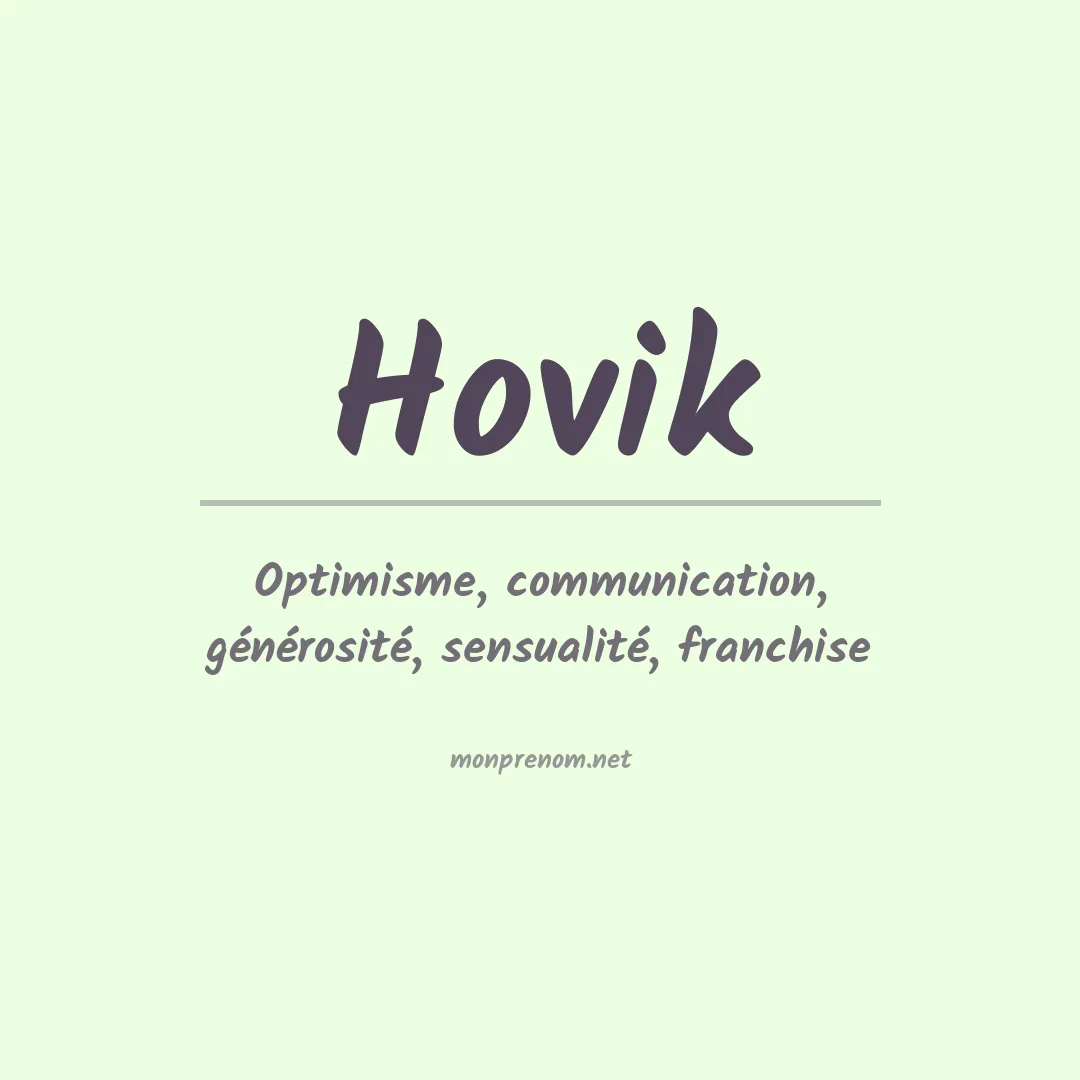 Signification du prénom Hovik
