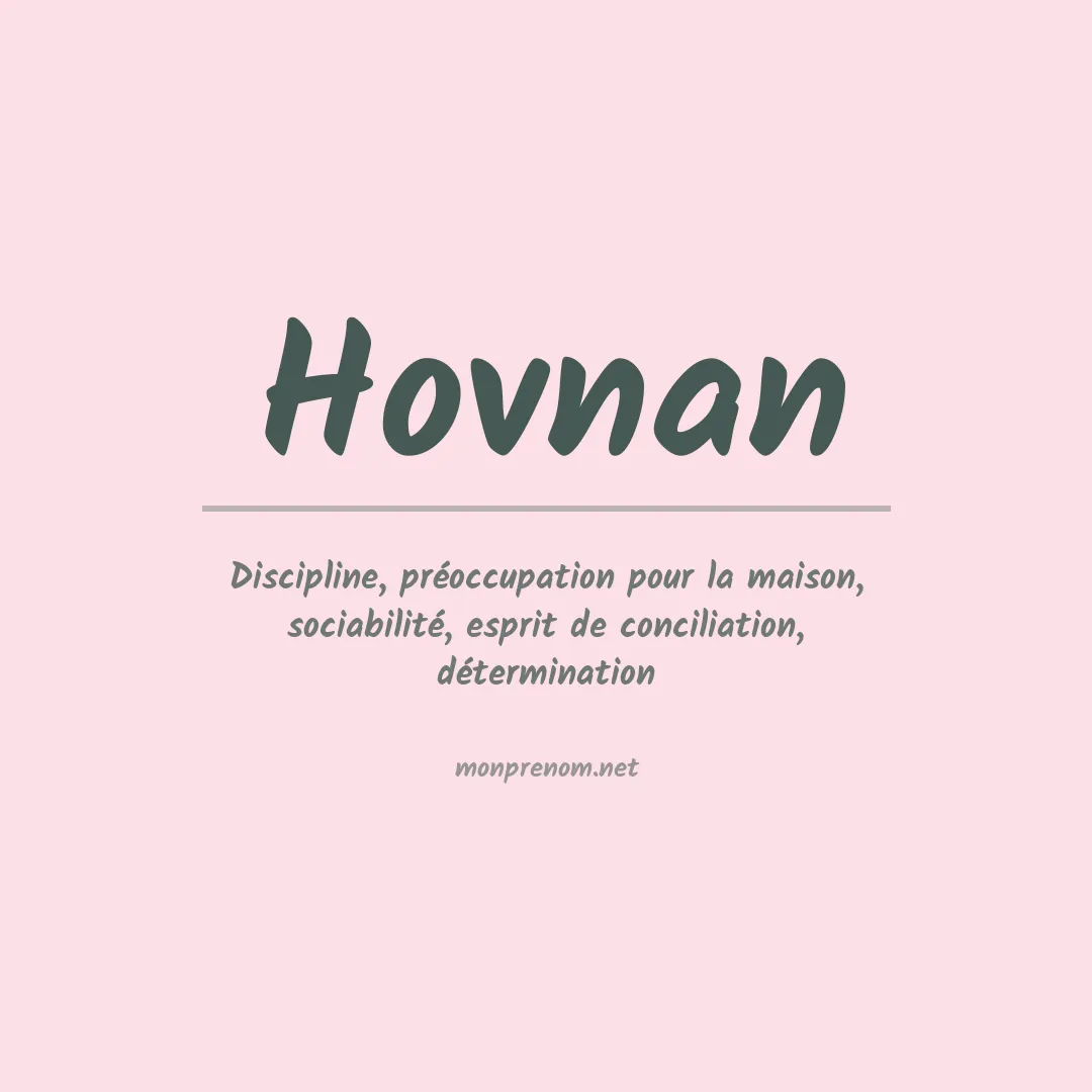 Signification du prénom Hovnan