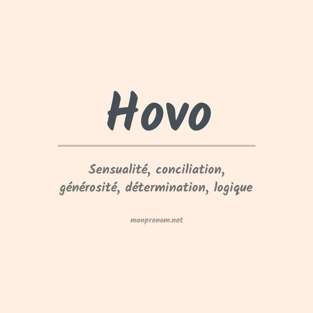 Signification du prénom Hovo