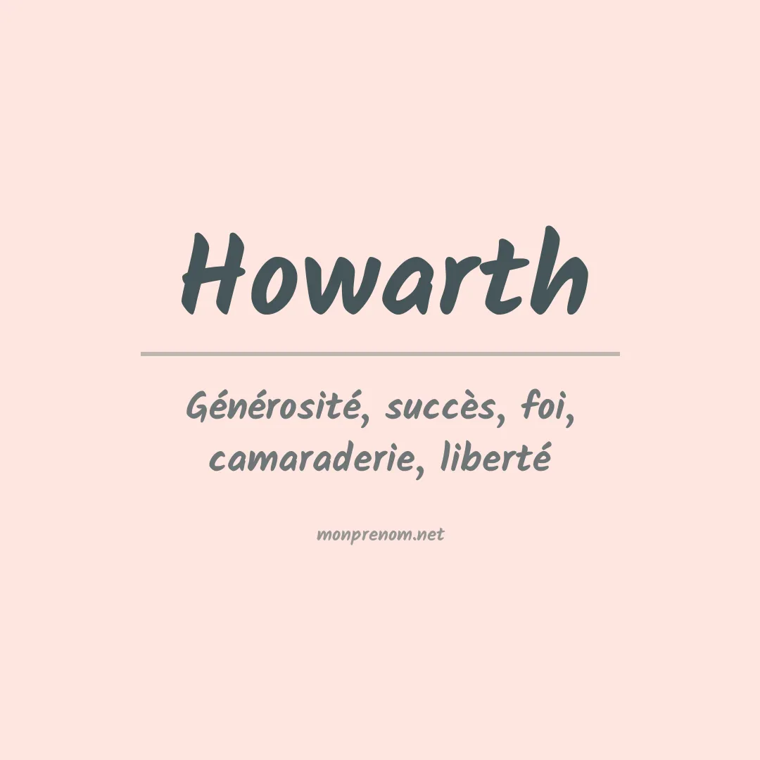 Prénom Howarth