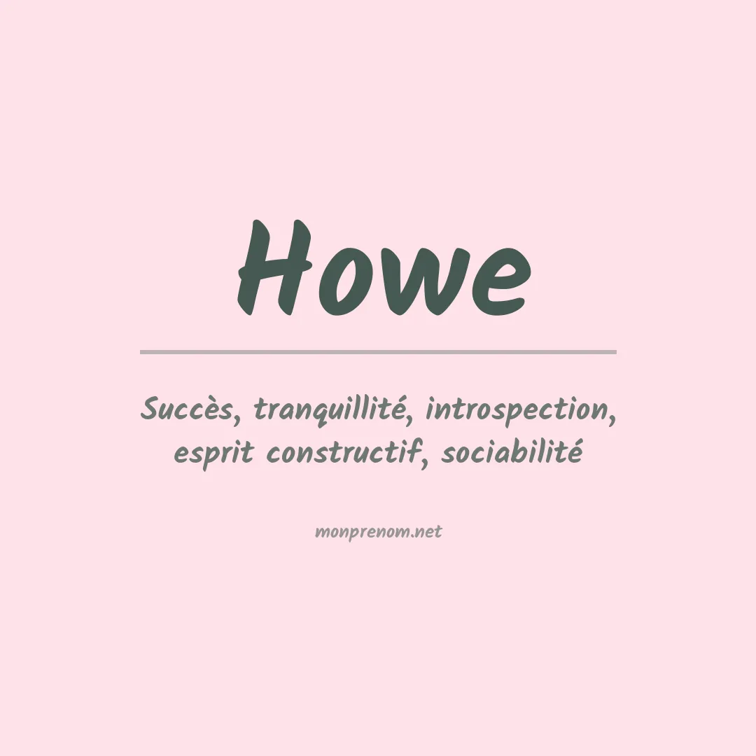 Prénom Howe