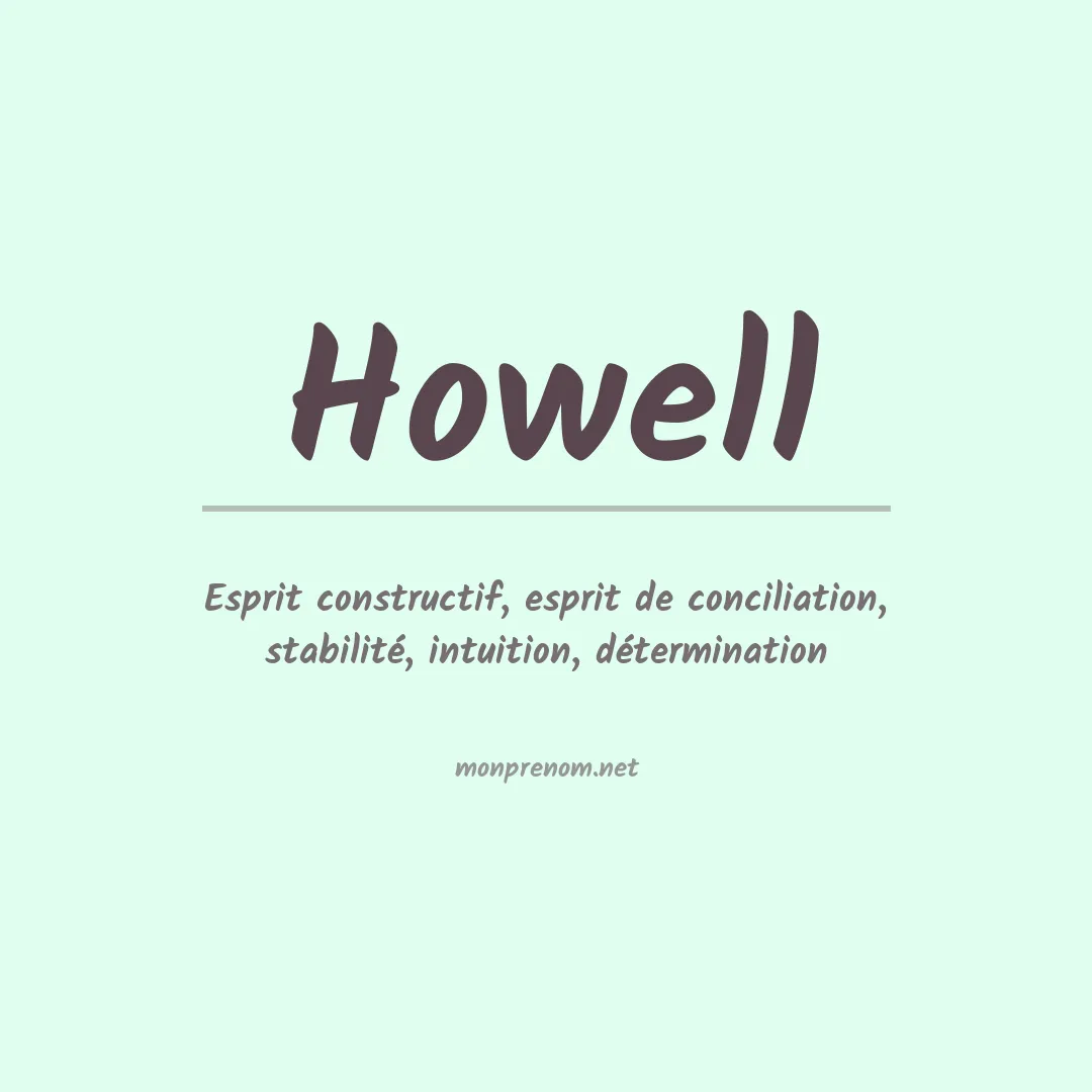 Prénom Howell