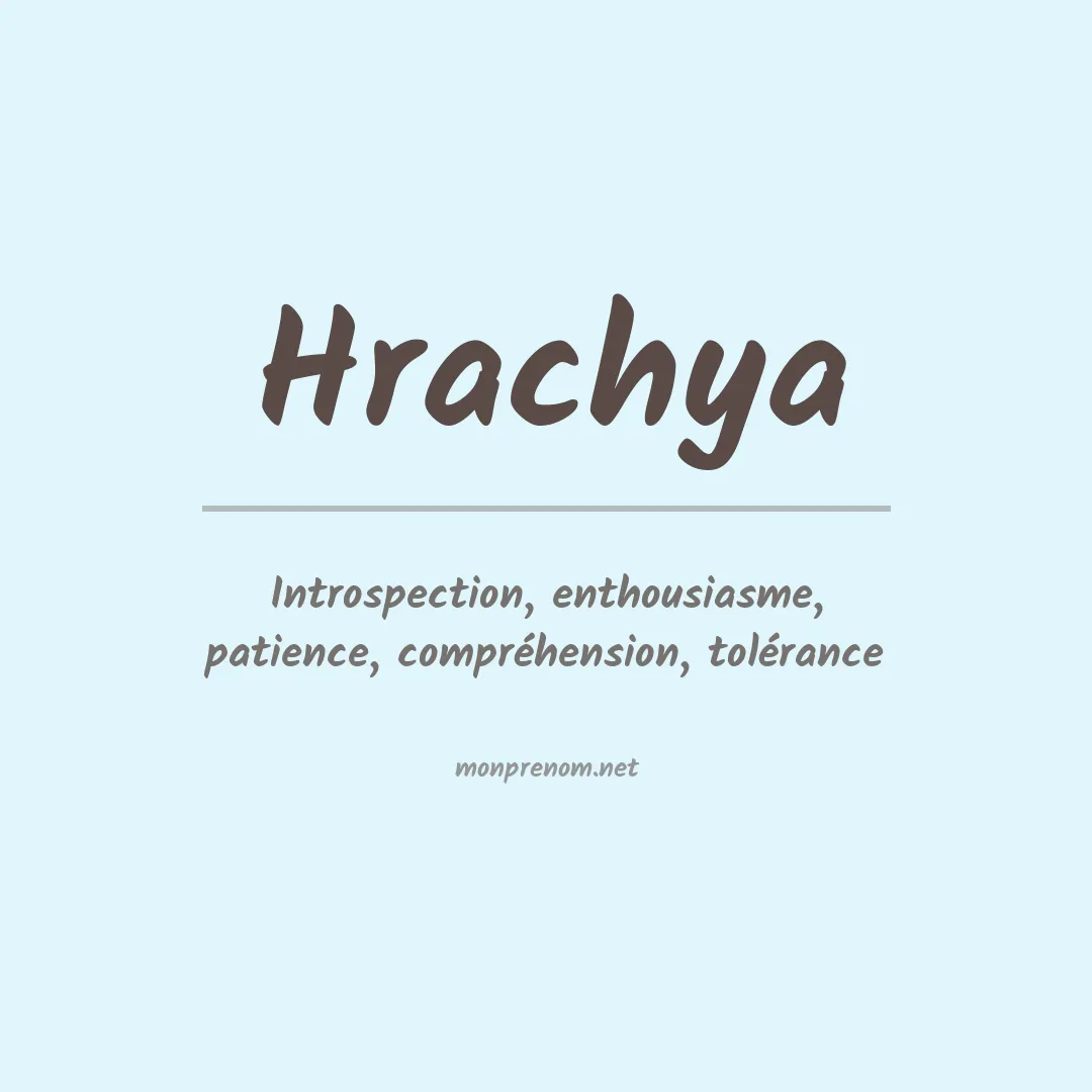 Signification du prénom Hrachya