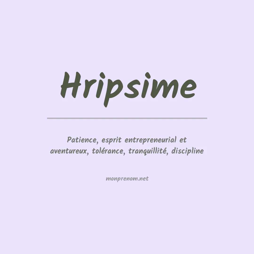 Signification du prénom Hripsime