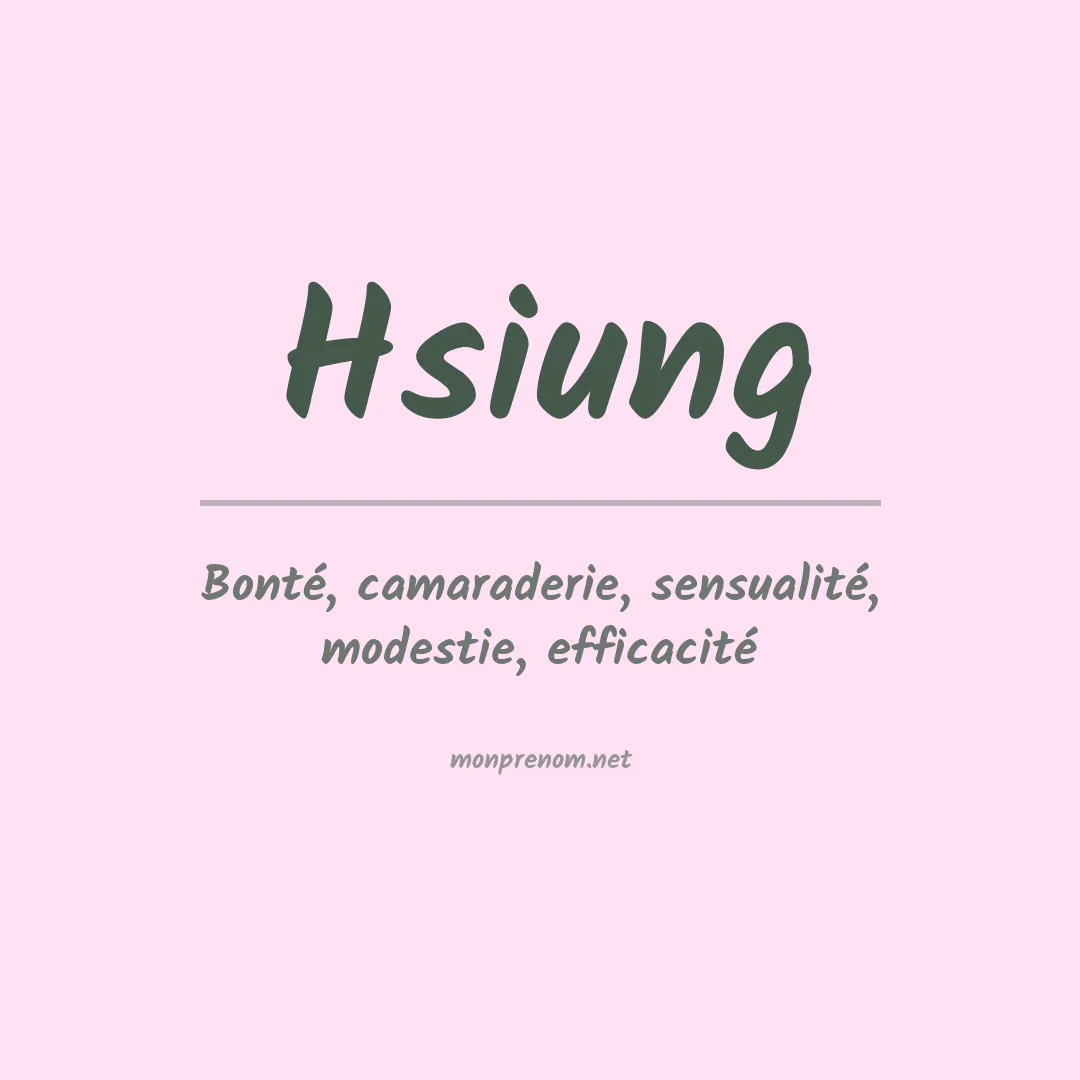 Prénom Hsiung