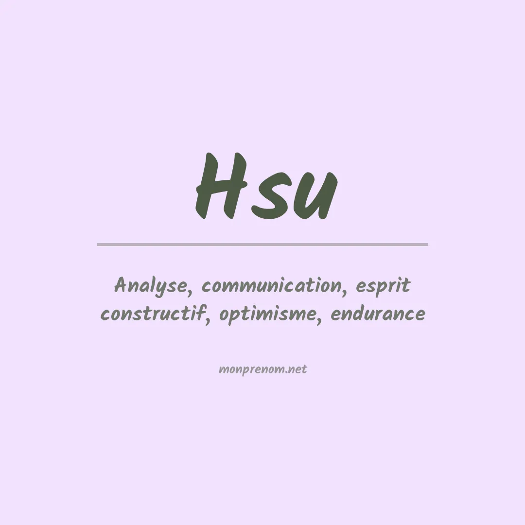 Prénom Hsu