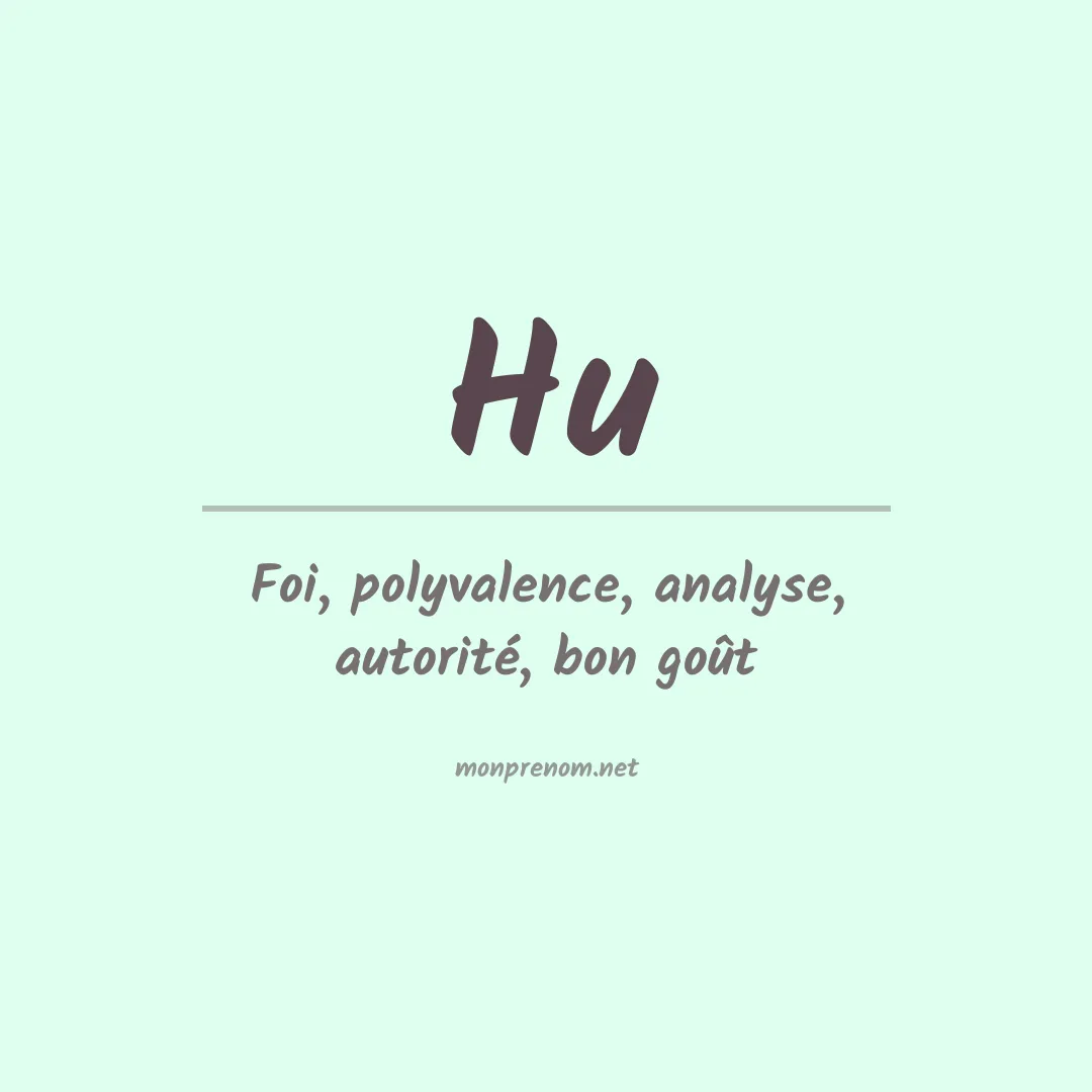 Prénom Hu