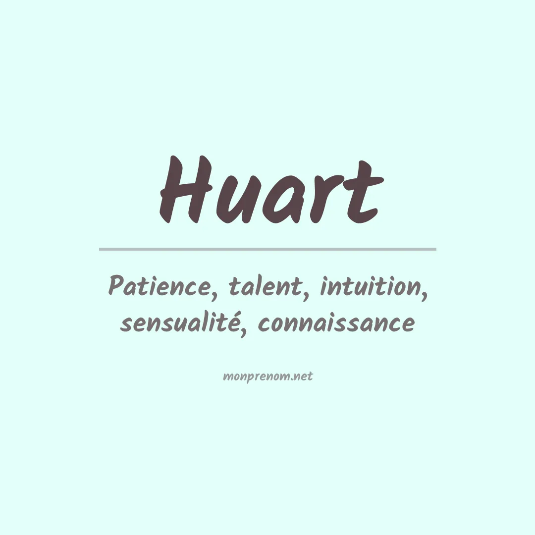 Signification du prénom Huart