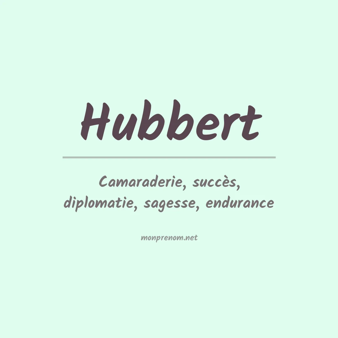 Prénom Hubbert