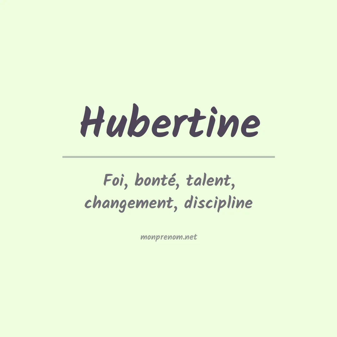Prénom Hubertine