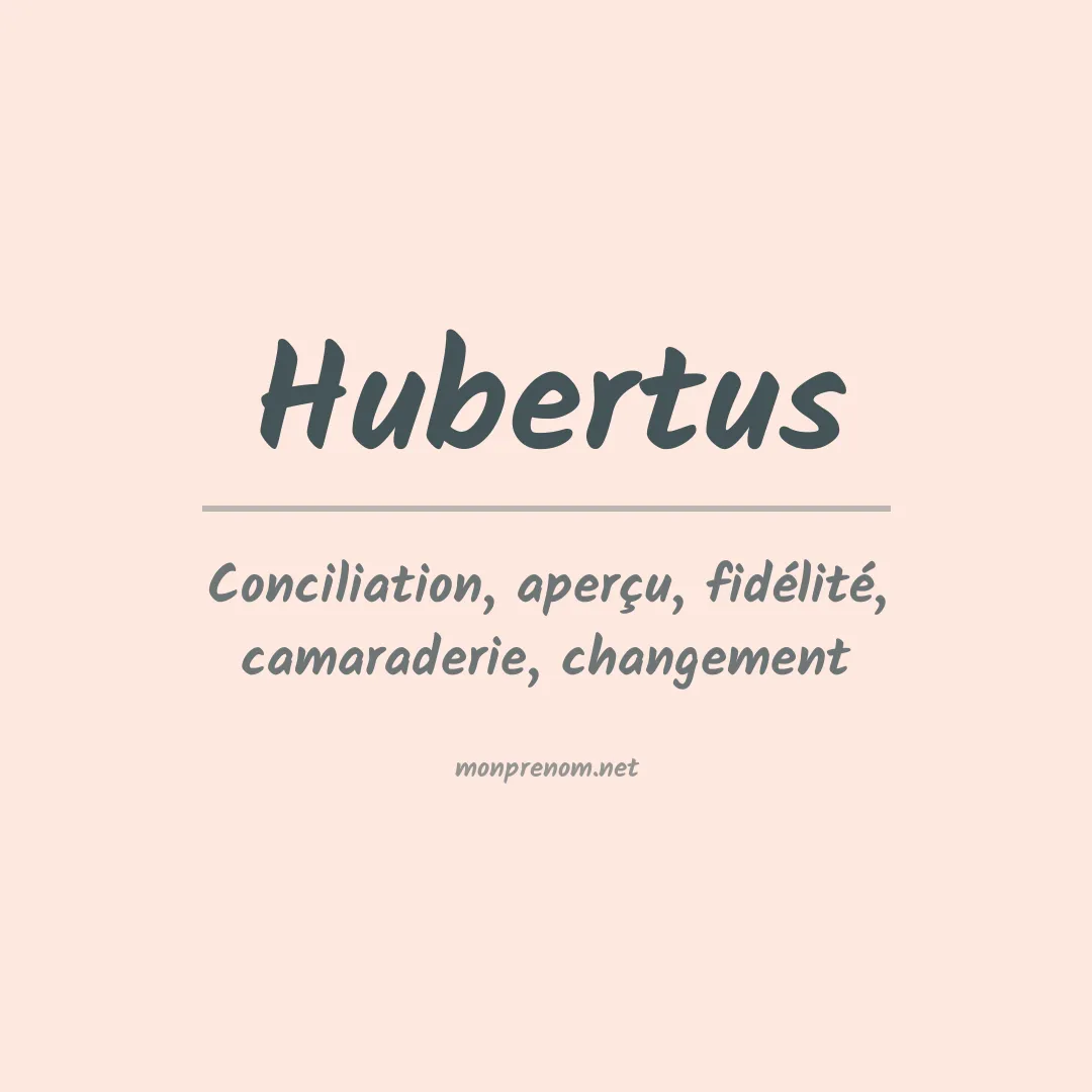 Signification du prénom Hubertus