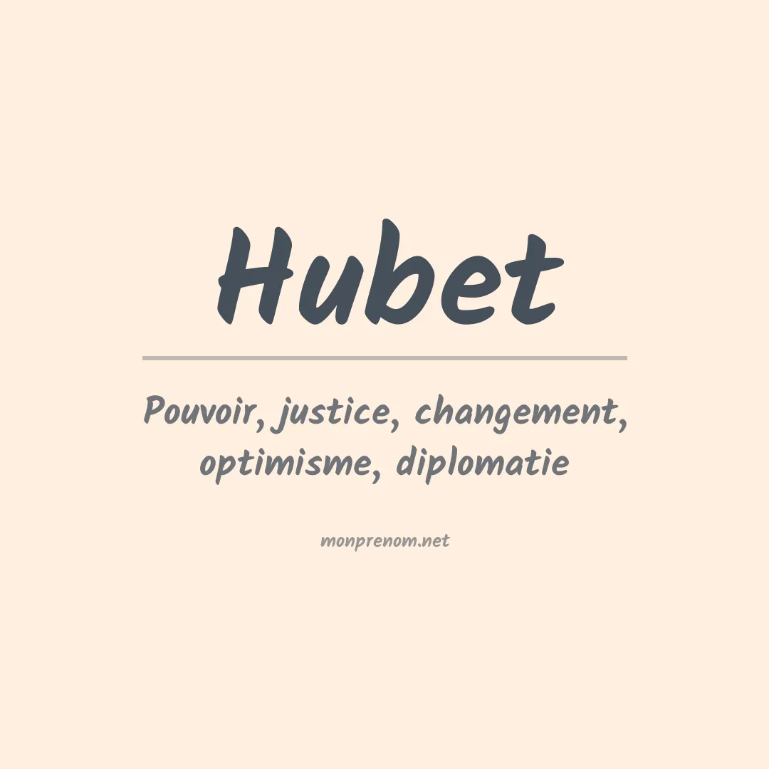 Prénom Hubet