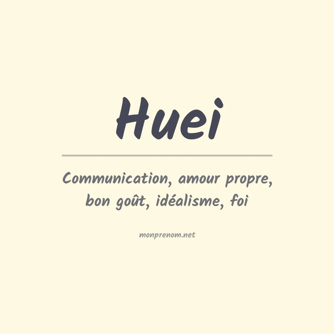 Prénom Huei
