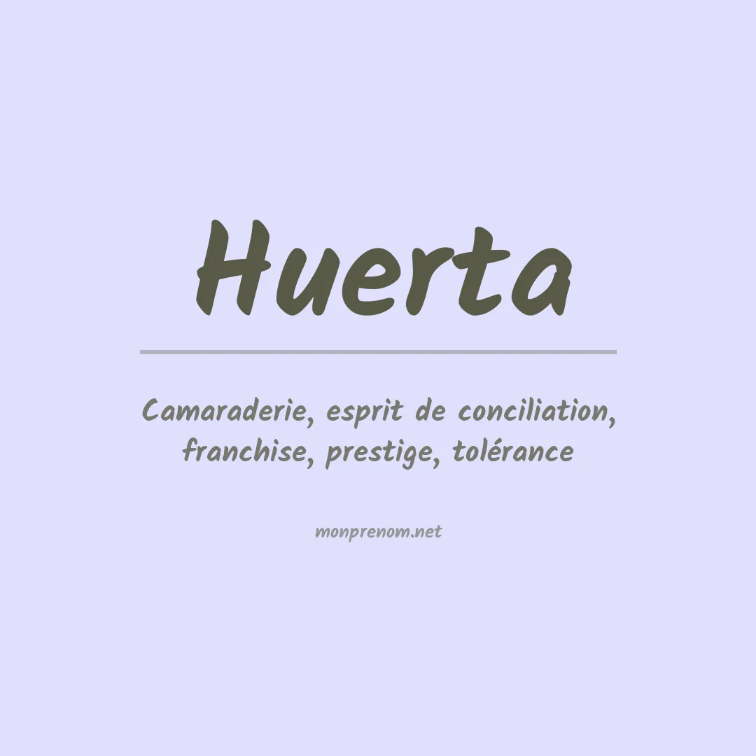 Prénom Huerta