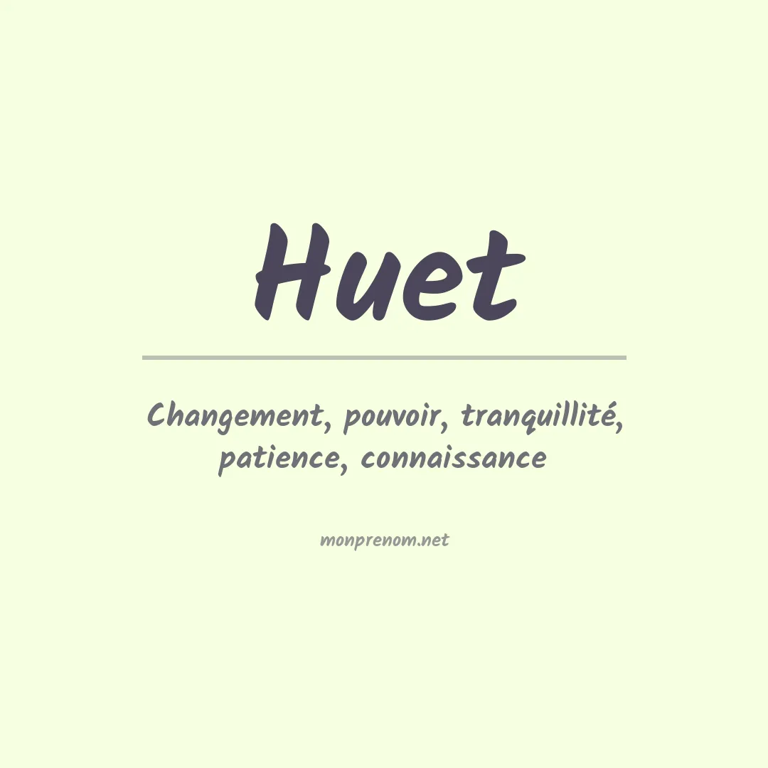 Prénom Huet