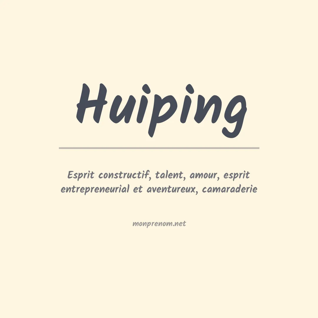 Prénom Huiping