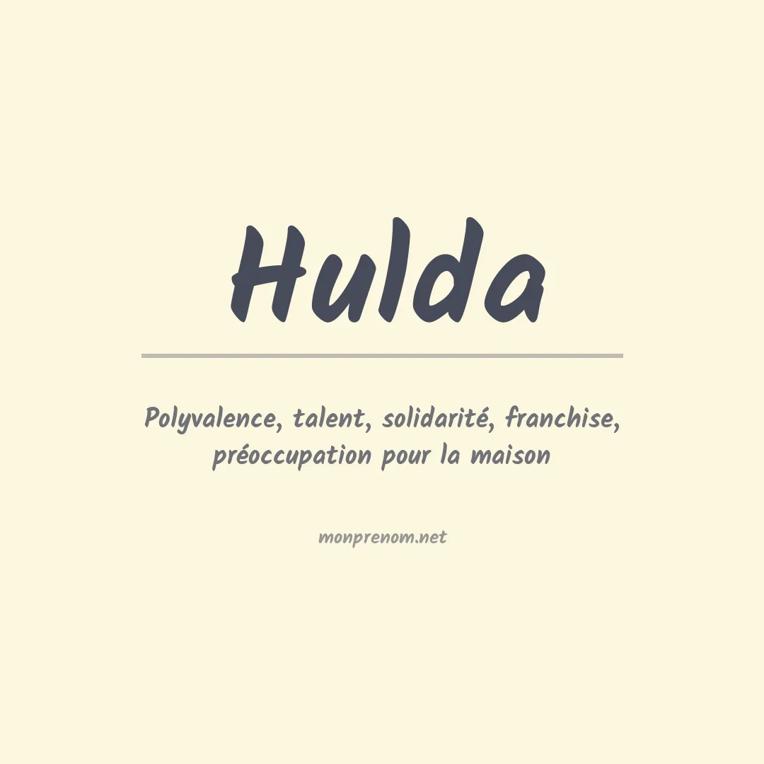 Prénom Hulda