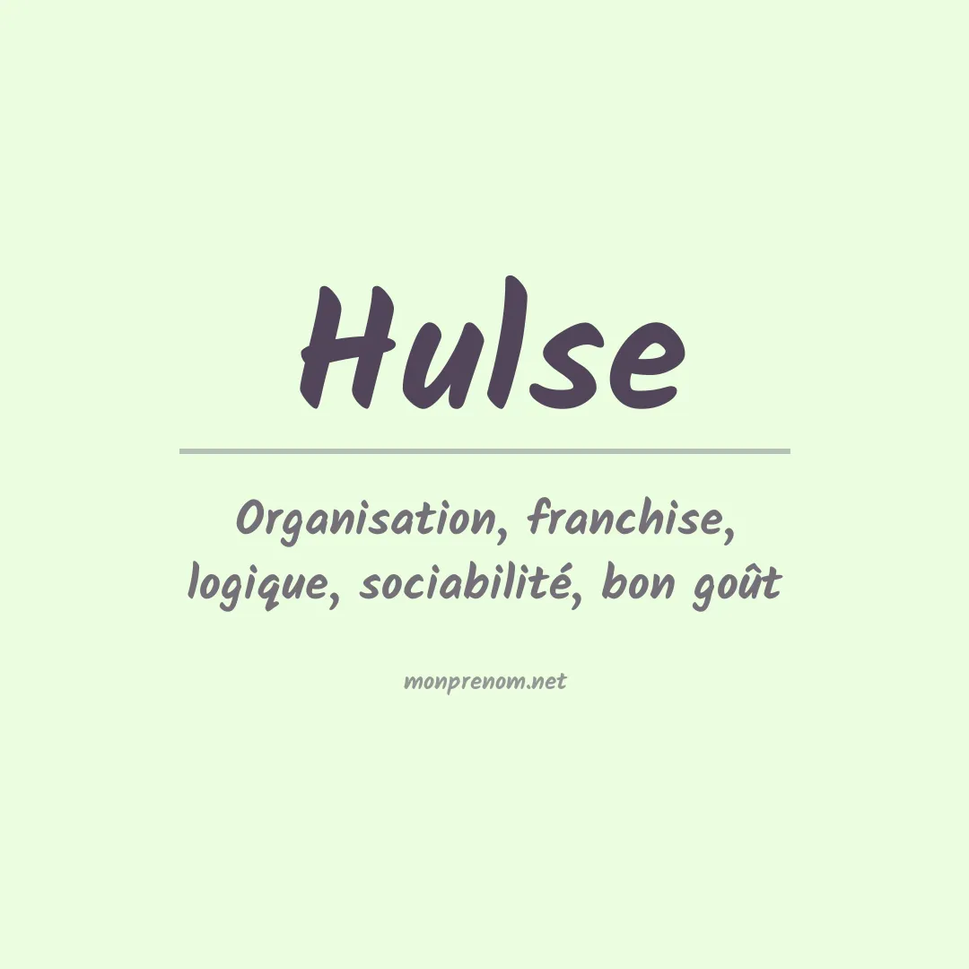 Prénom Hulse