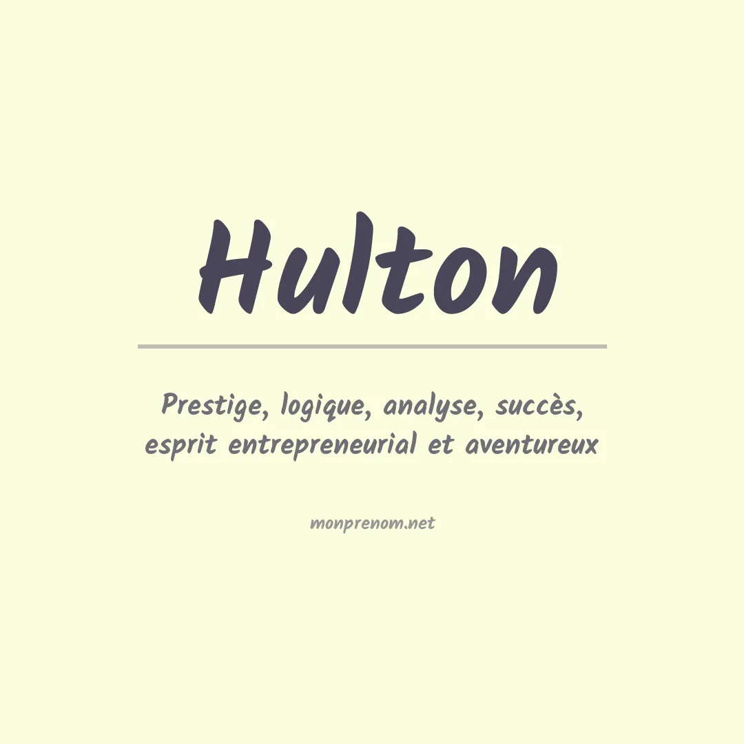 Prénom Hulton