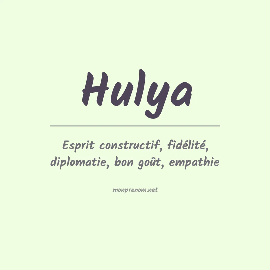 Prénom Hulya