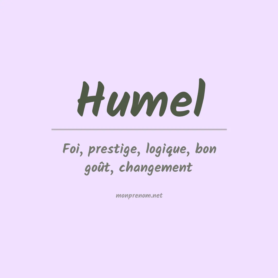 Signification du prénom Humel