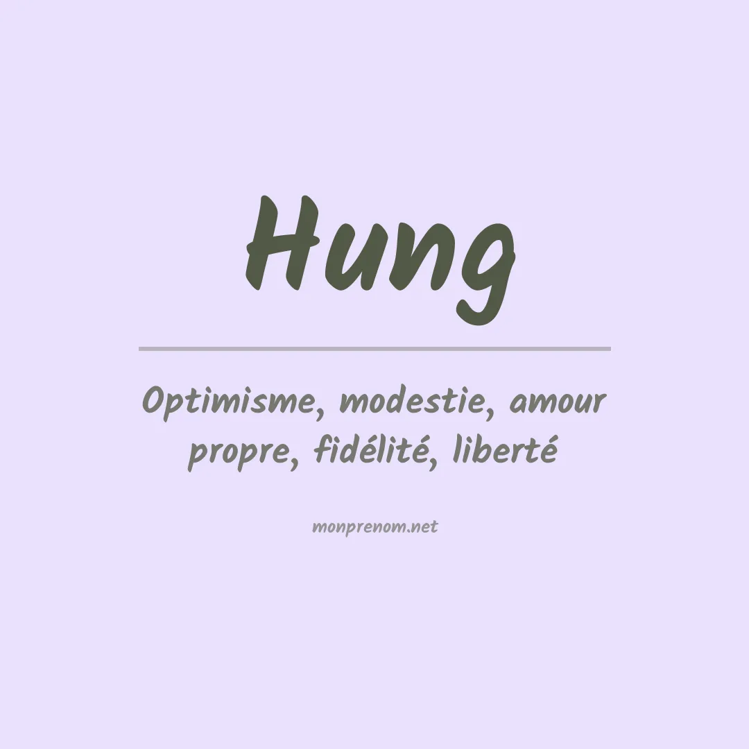Prénom Hung