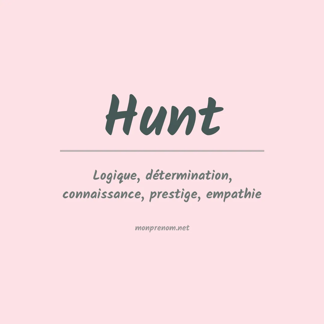 Prénom Hunt