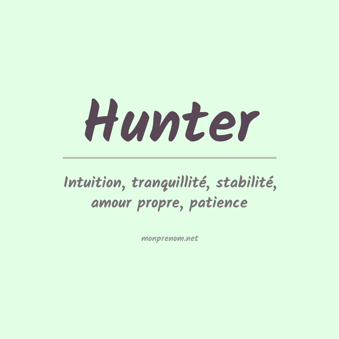 Prénom Hunter
