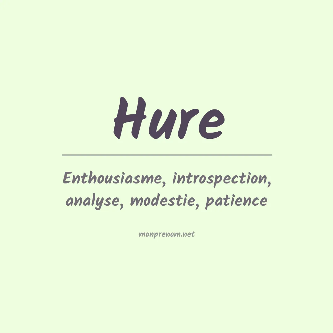 Signification du prénom Hure
