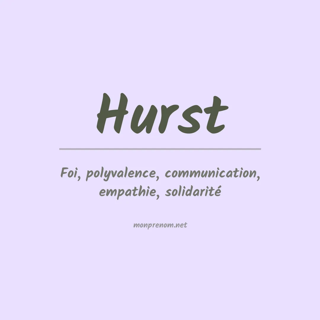 Prénom Hurst