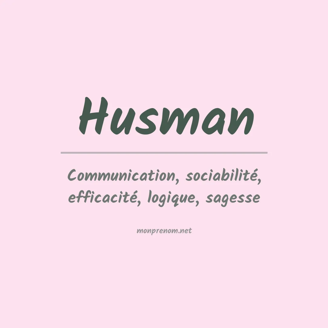 Prénom Husman