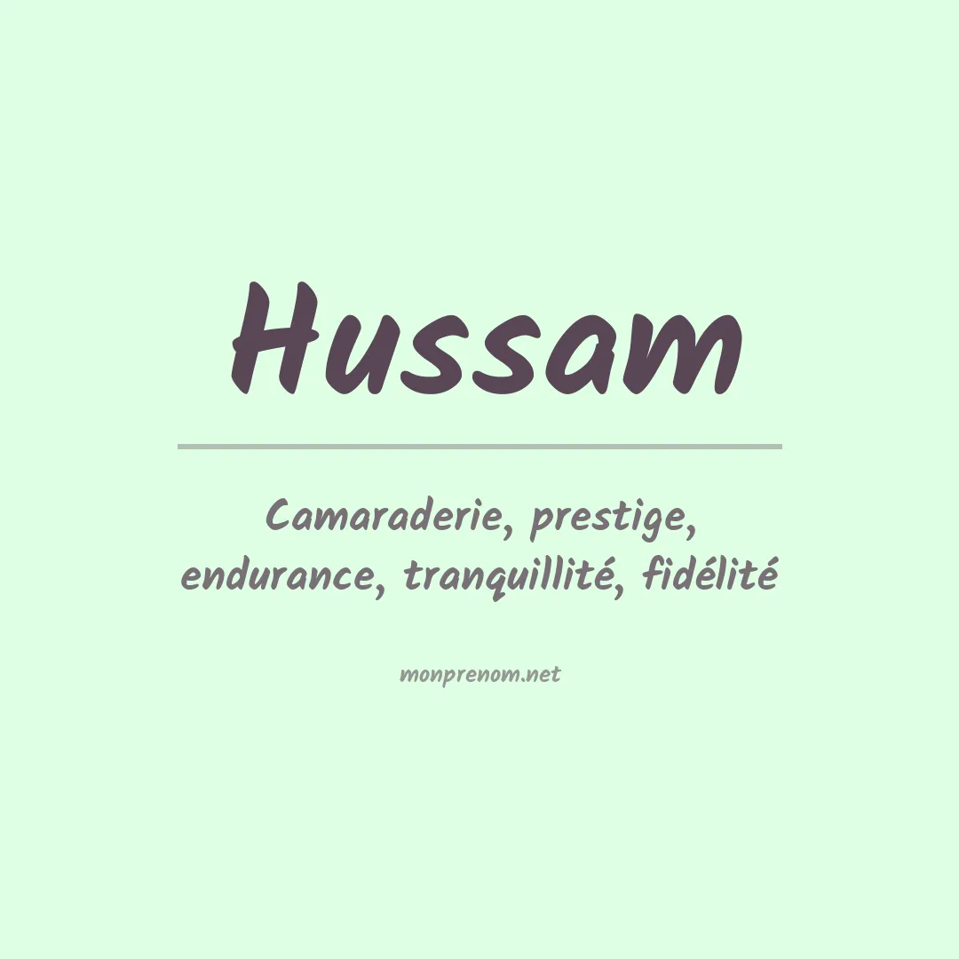 Signification du prénom Hussam
