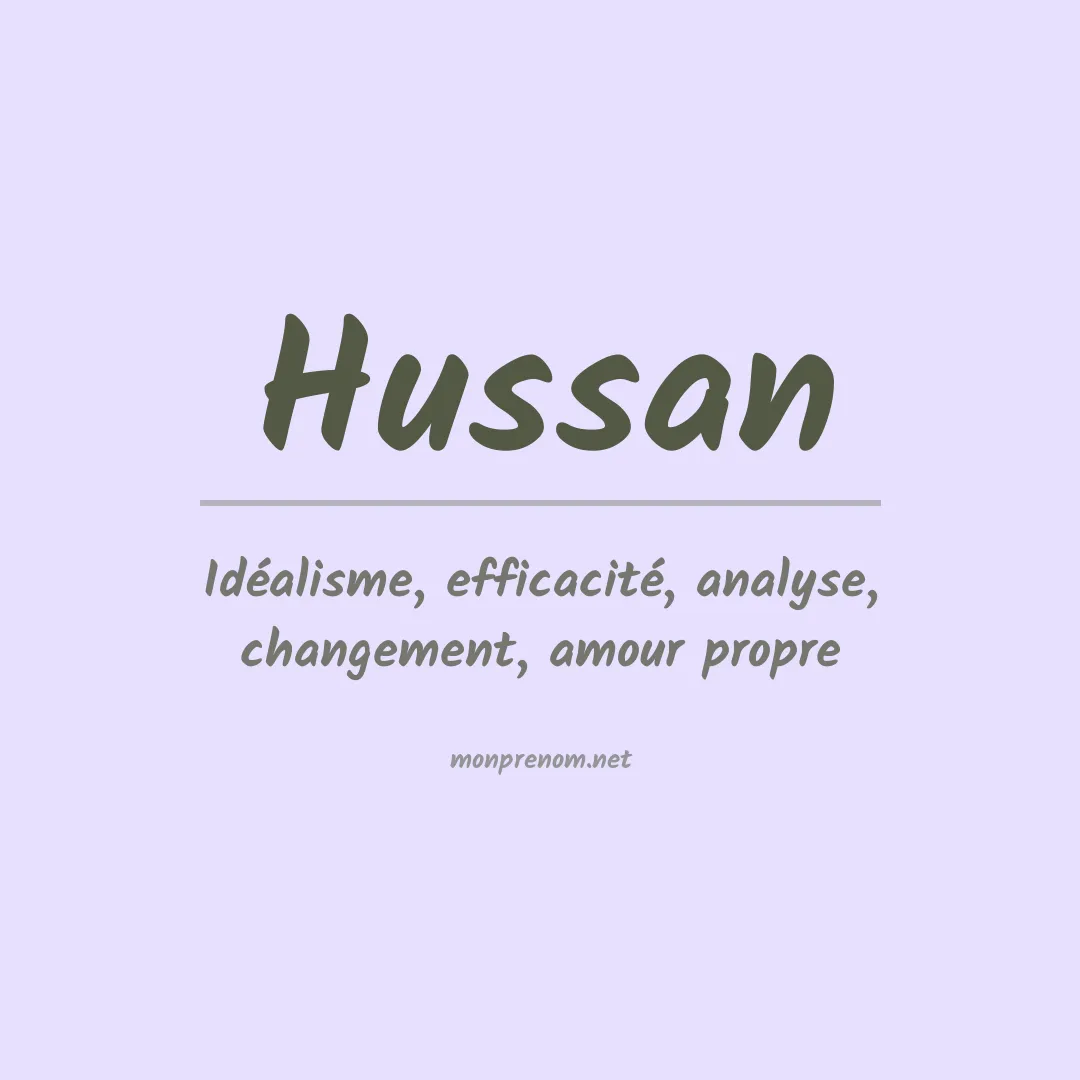 Signification du prénom Hussan