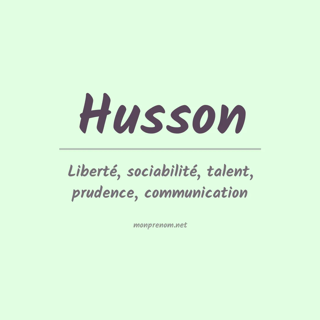 Prénom Husson