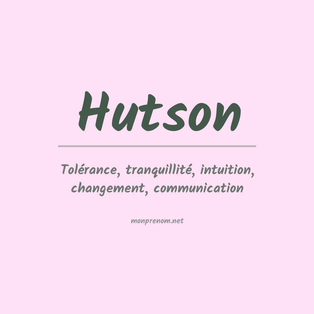 Prénom Hutson