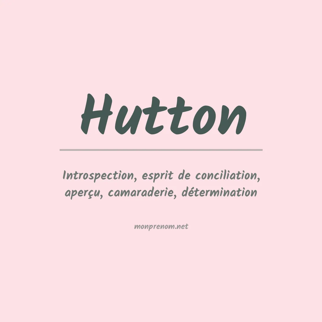 Prénom Hutton