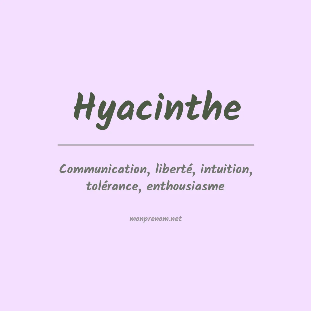 Prénom Hyacinthe