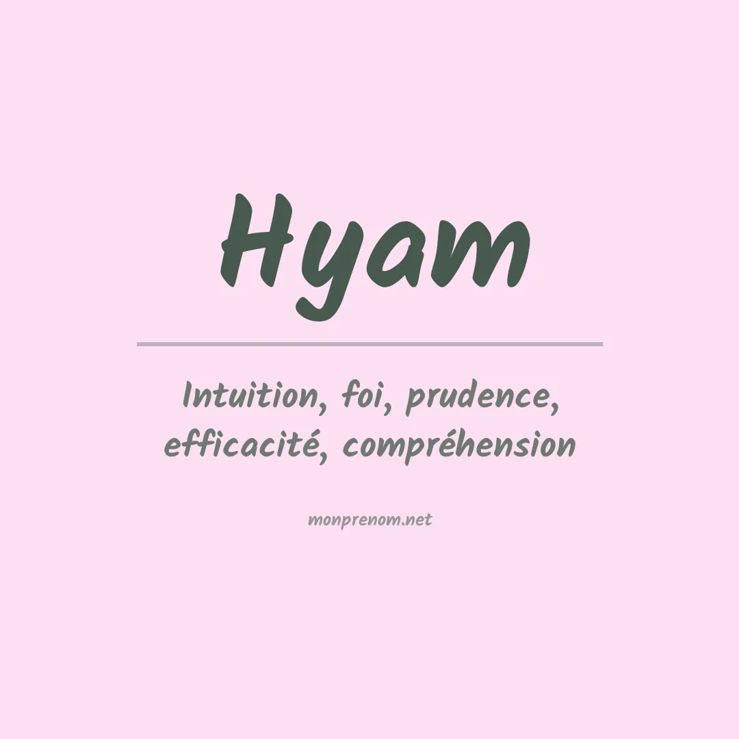Prénom Hyam